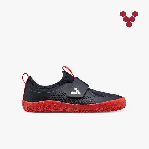 Vivobarefoot Primus Sport II Marineblå/Rød Joggesko Barn [1-BPCX]